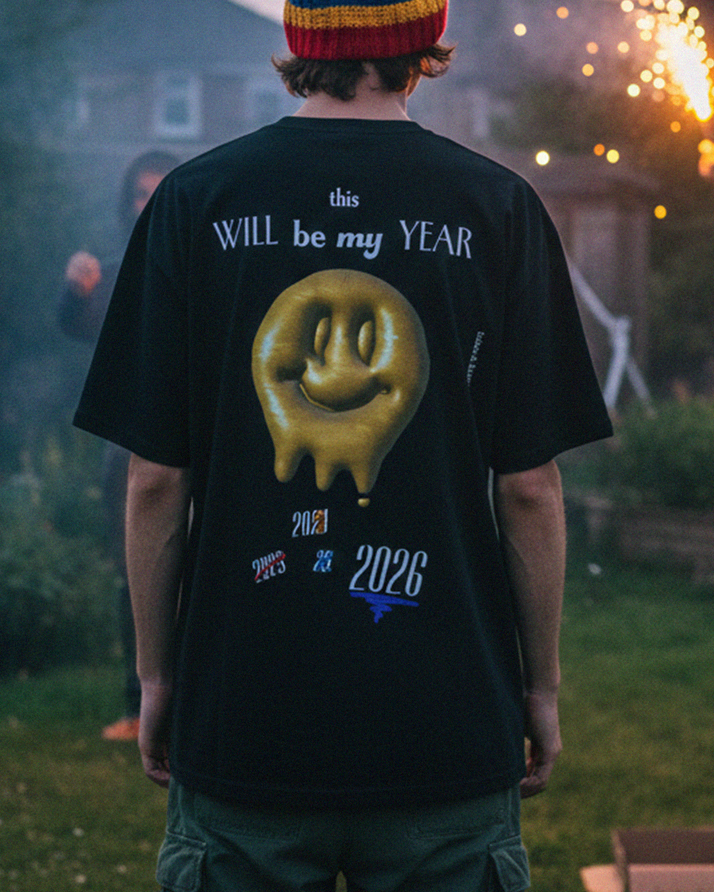 2026 Smiley - Unisex Pure Cotton T-Shirt