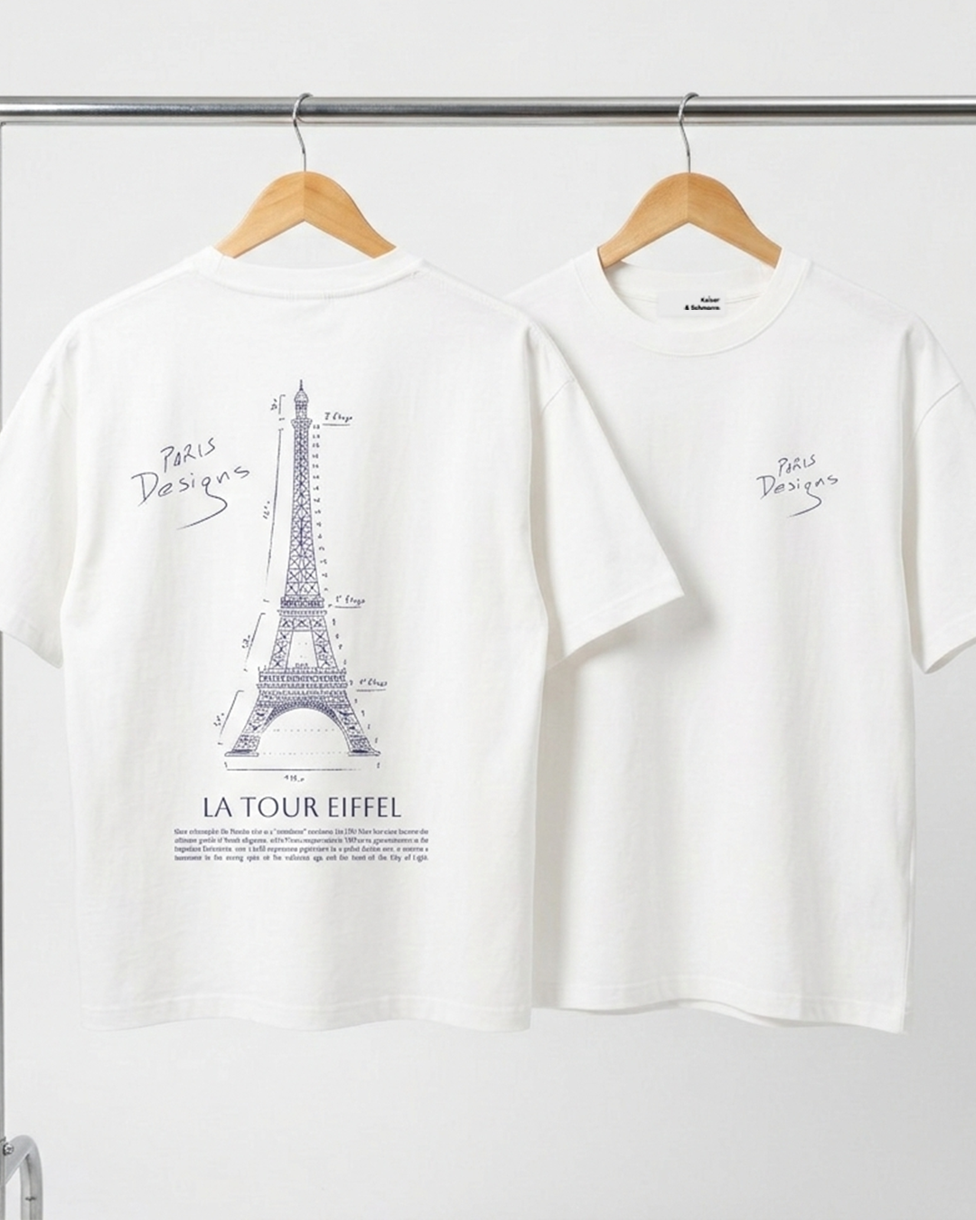 Tour Eiffel Paris Design - Unisex Pure Cotton T-Shirt