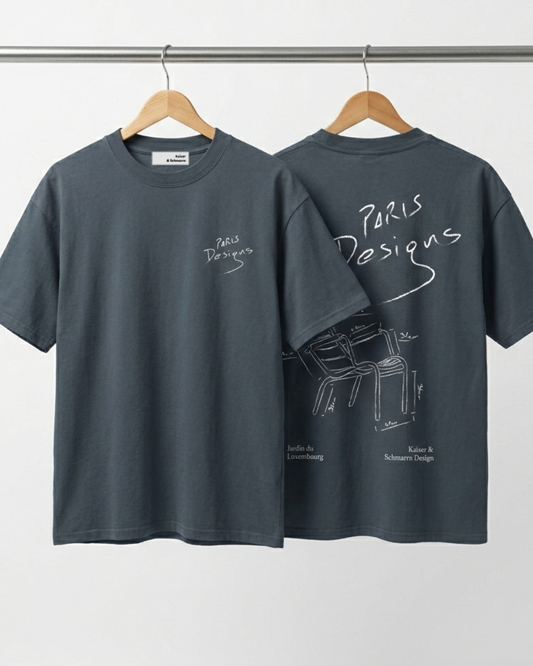 Blueprint Jardin White - Unisex Pure Cotton T-Shirt