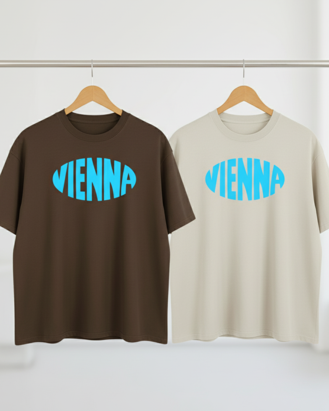 Vienna Basics Oval, Unisex Pure Cotton T-Shirt