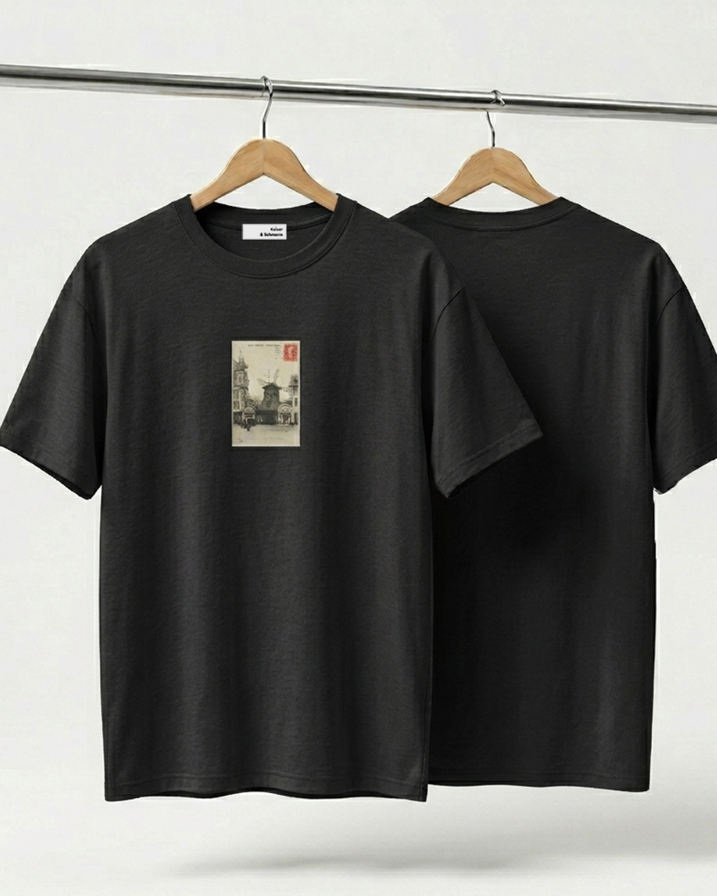 Moulin Rouge Postcard - Unisex Sueded Cotton T-Shirt