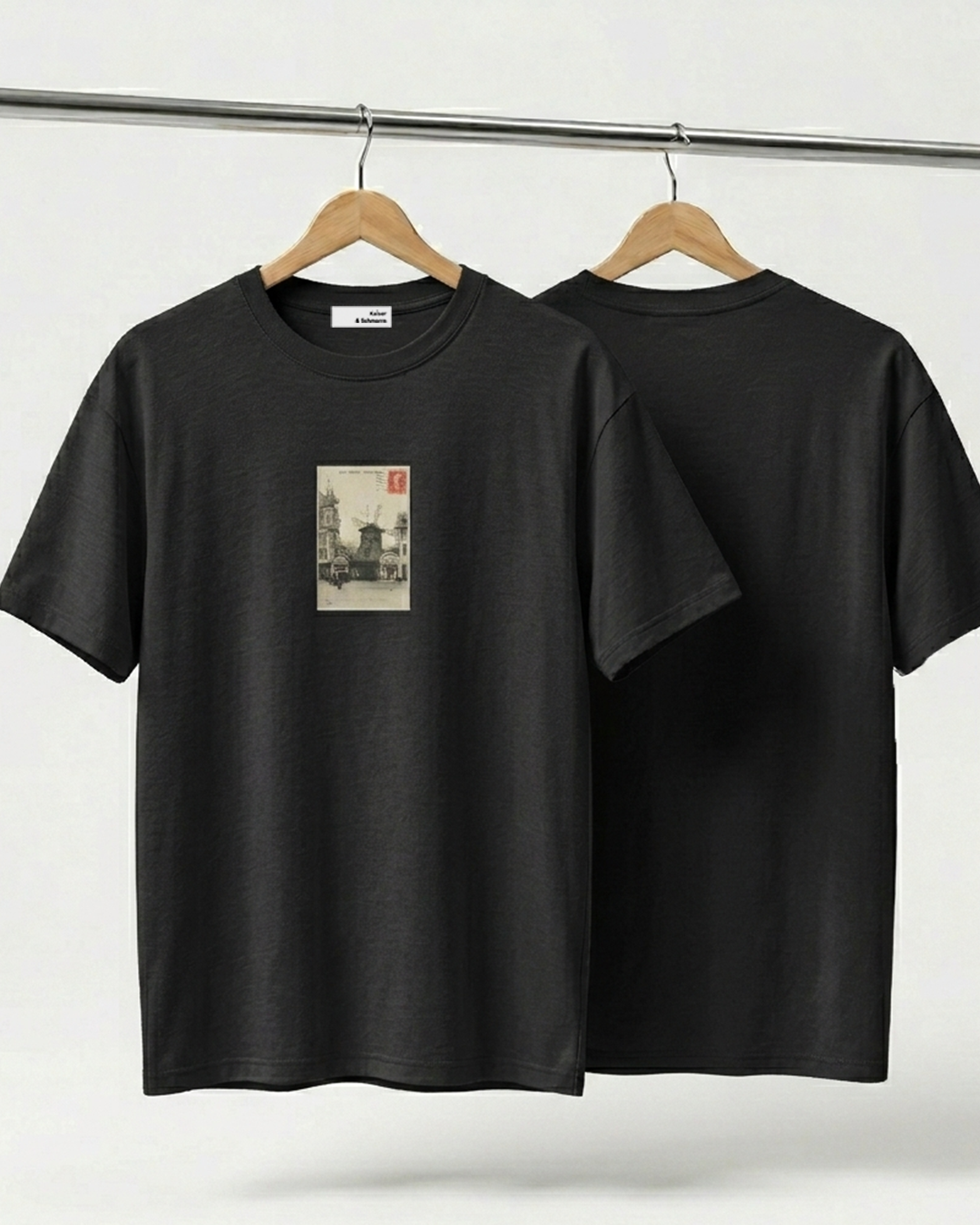 Moulin Rouge Postcard - Unisex Sueded Cotton T-Shirt