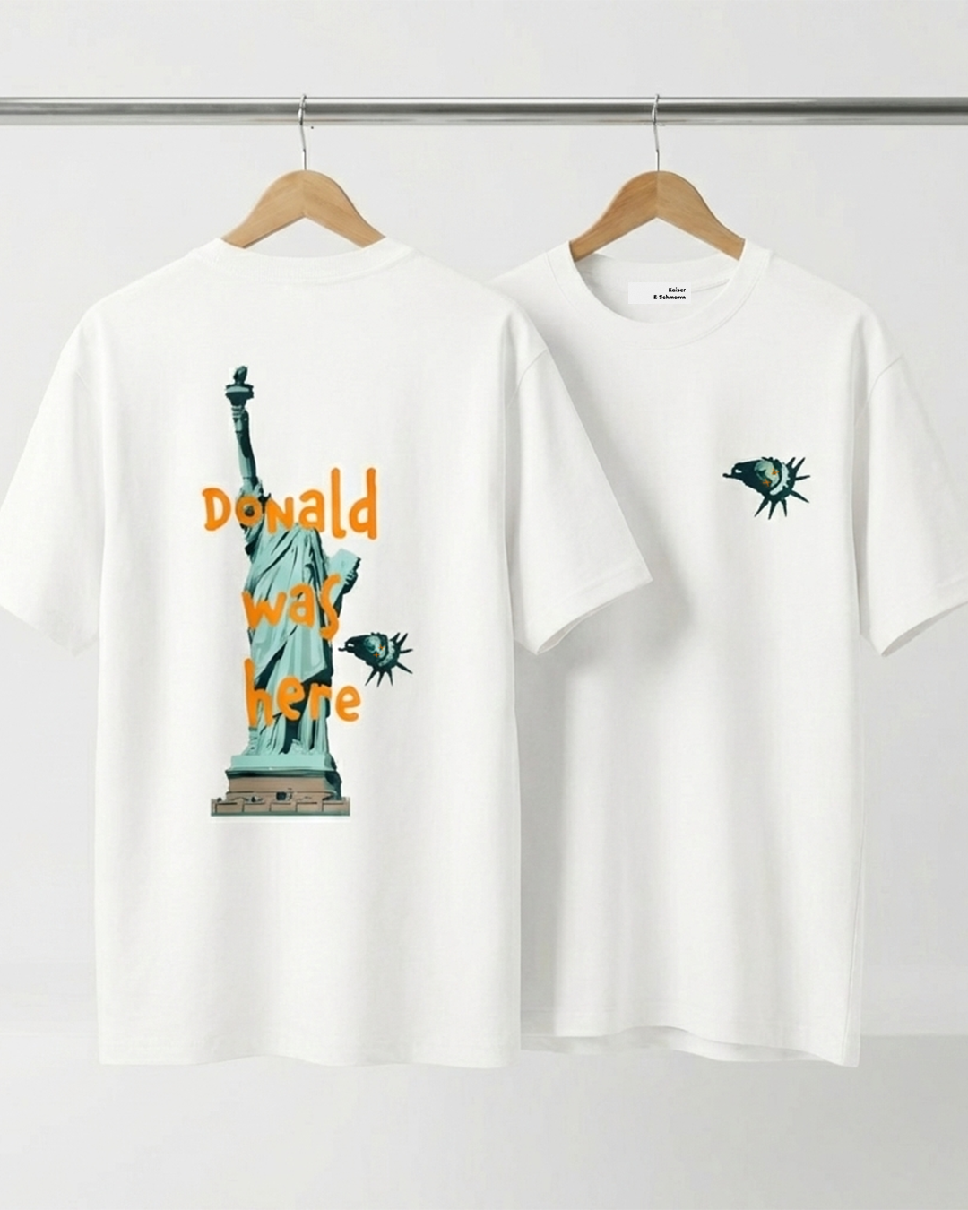 Donald was here - Unisex Sueded Cotton T-Shirt