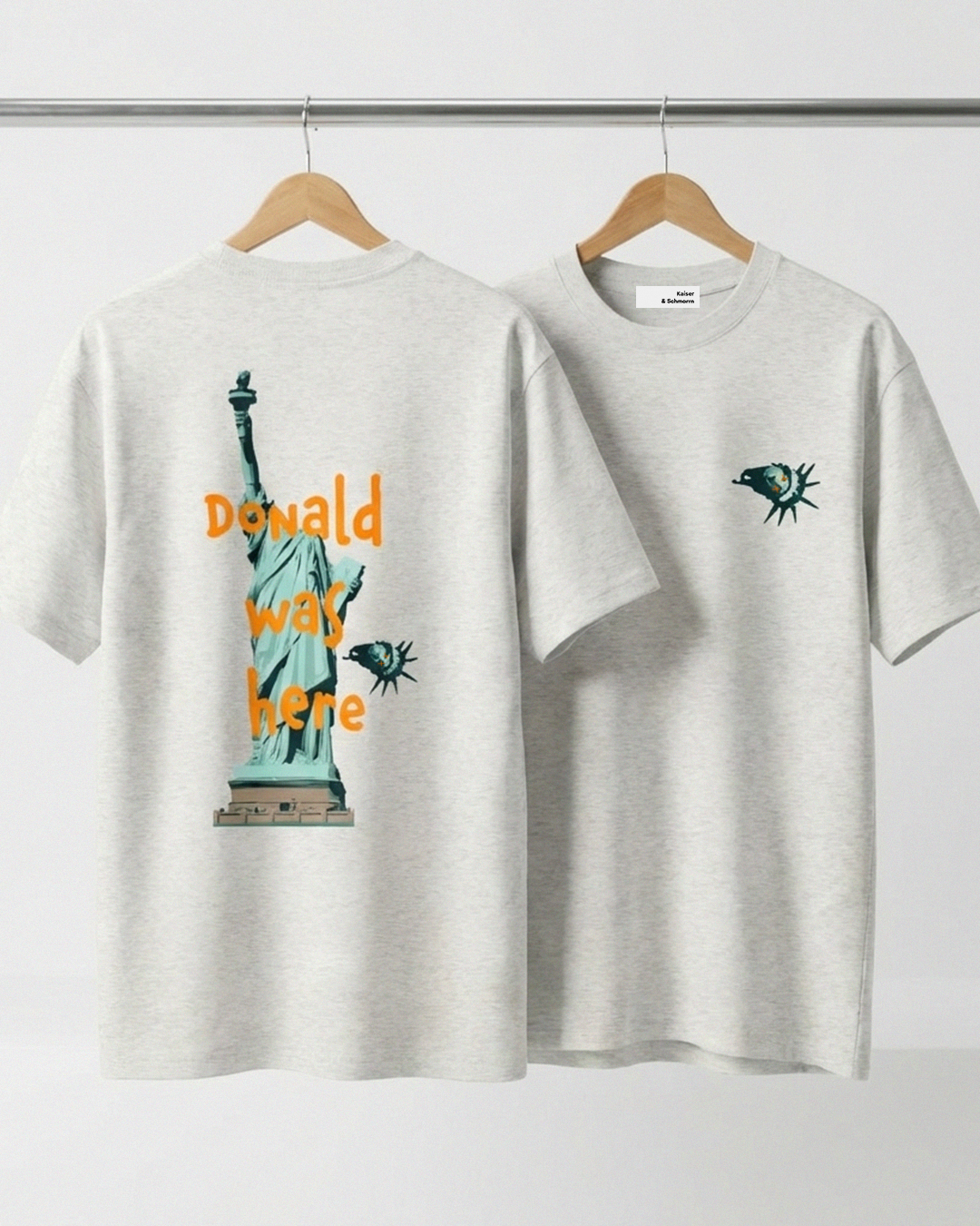Donald was here - Unisex Sueded Cotton T-Shirt